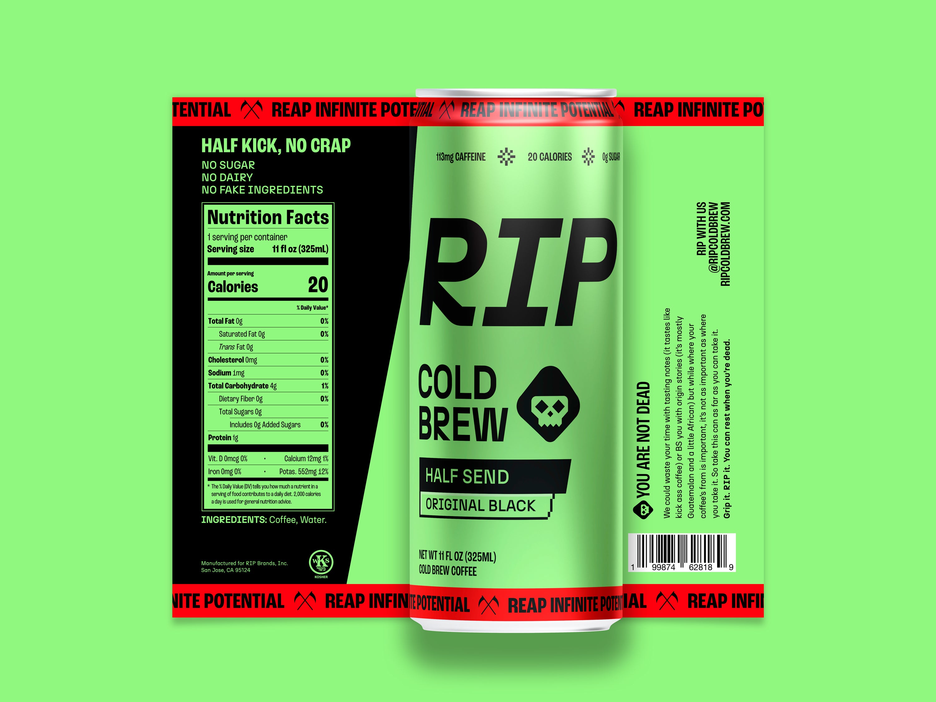 RIP COLD BREW - HALF SEND ORIGINAL BLACK (12 Pack)